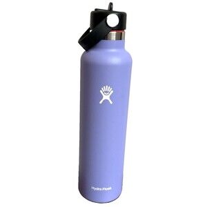 Hydro Flask 24oz Standard Mouth Flex Straw Cap Lupine Lavender Color Waterbottle